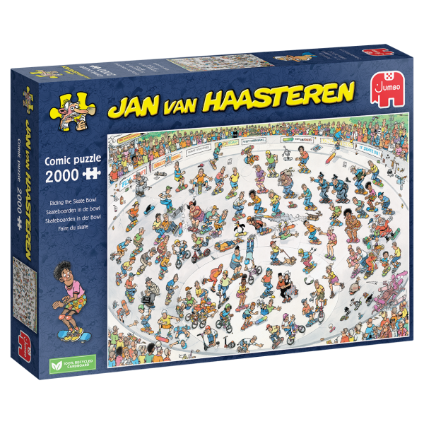 Jan van Haasteren Skateboarden in der Bowl 2000 Teile Puzzle