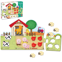 Goula 53438 Holz-Puzzle 1-5 Bauernhof