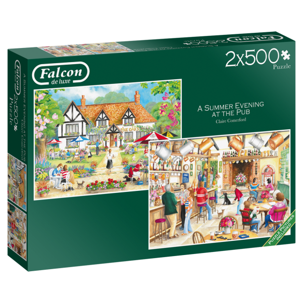 Falcon 11242 A Summer Evening at the Pub 2x500 Teile Puzzle