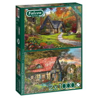 The Woodland Cottage 2x1000 Teile Puzzle