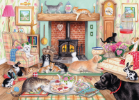 Tiere zu Hause 2x1000 Teile Puzzle