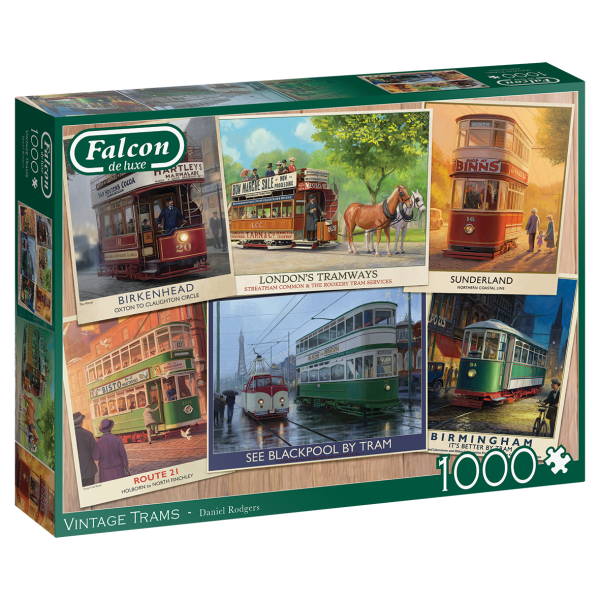 Falcon 11367 Vintage Trams 1000 Teile Puzzle