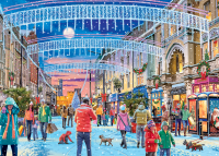 Weihnachten in Cardiff 1000 Teile Puzzle