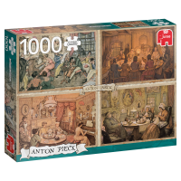 Unterhaltung im Wohnzimmer 1000 Teile Puzzle