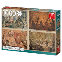Unterhaltung im Wohnzimmer 1000 Teile Puzzle