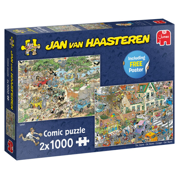 Jan van Haasteren Der Sturm & Die Safari 2x1000 Teile Puzzle