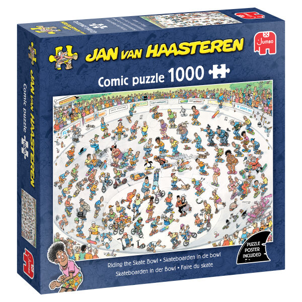 Jan van Haasteren - Skateboarden in der Bowl 1000 Teile Puzzle