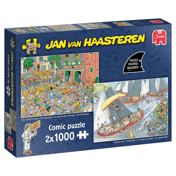 Jan van Haasteren - Der Käsemarkt & Die Segelregatta 2 x 1000 Teile