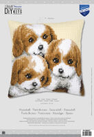 Vervaco PN-0008507 Stickkissen Motiv Drei Hundebabys
