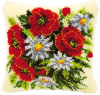 Vervaco PN-0014142 Knüpfkissen Blumenstrauß