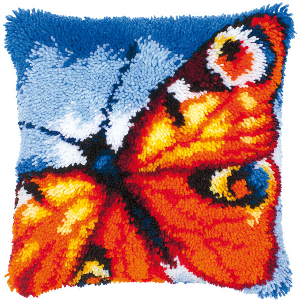 Vervaco PN-0014174 Knüpfkissen Motiv Schmetterling