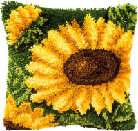 Vervaco PN-0014176 Knüpfkissen Sonnenblumen