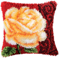 Vervaco PN-0014181 Knüpfkissen White Rose