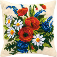 Vervaco PN-0008549 Stickkissen Motiv Blumen 2