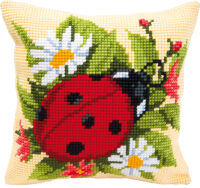 Vervaco PN-0008586 Stickkissen Motiv Marienkäfer