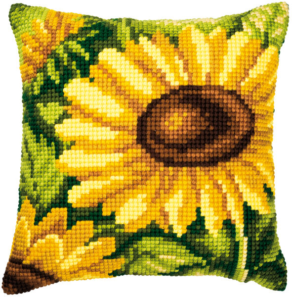 Vervaco PN-0008620 Kreuzstichkissen Motiv Sonnenblumen