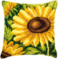 Vervaco PN-0008620 Kreuzstichkissen Motiv Sonnenblumen