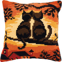 Vervaco PN-0008662 Kreuzstichkissen Motiv Katzen