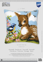 Vervaco PN-0008691 Stickkissen Motiv Reh + Vogel