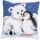 Kreuzstichkissenpackung Eisbär und Pinguin