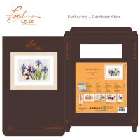 Lanarte PN-0008027 Blaue Blumen Irisses Kreuzstichpackung