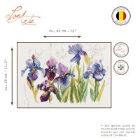 Lanarte PN-0008027 Blaue Blumen Irisses Kreuzstichpackung