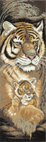 Lanarte PN-0008227 Tiger mit Baby Kreuzstichpackung