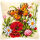 Vervaco PN-0008548 Kreuzstichkissen Blumen und Schmetterling