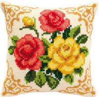 Vervaco PN-0008575 Kreuzstichkissen Blumen