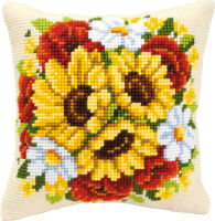 Vervaco PN-0008687 Kreuzstichkissen Blume
