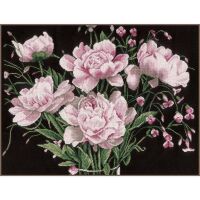 Lanarte PN-0021224 Rosa Blumen Kreuzstichpackung