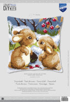 Vervaco PN-0021832 Kreuzstichkissen Kaninchen im Schnee