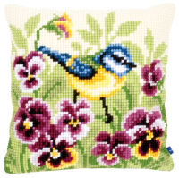 Vervaco PN-0145430 Kreuzstichkissen Blaumeise auf...