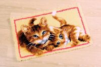 Vervaco PN-0145610 Knüpfteppichpackung Spielende Katzen