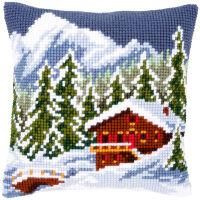 Vervaco PN-0146240 Kreuzstichkissen Winterlandschaft