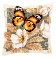 Vervaco PN-0146840 Kreuzstichkissen Schwarz - Orange...