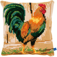 Vervaco PN-0148108 Kreuzstichkissen Hahn