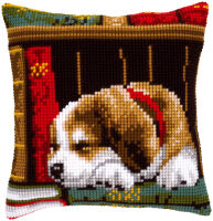 Vervaco PN-0148118 Kreuzstichkissen Schlafender Hund im...
