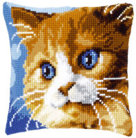 Vervaco PN-0149441 Kreuzstichkissen Braune Katze