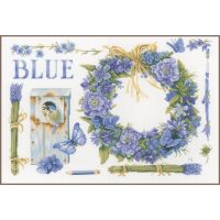 Lanarte PN-0149993 Lavendel Kranz, Kreuzstichpackung