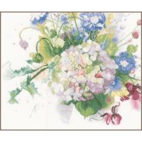 Lanarte PN-0151018 Blume Hortensie Kreuzstichpackung