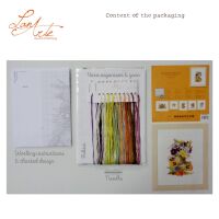 Lanarte PN-0154463 Stiefmütterchen im Blumentopf Kreuzstichpackung