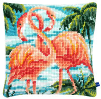 Vervaco Kreuzstichkissen Flamingo