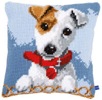 Vervaco PN-0155247 Kreuzstichkissen Hund Jack Russell