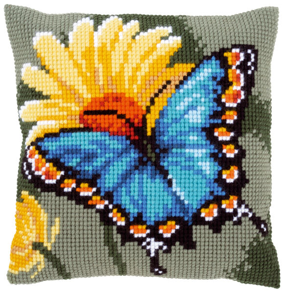 Vervaco PN-0156041 Kreuzstichkissen Schmetterling