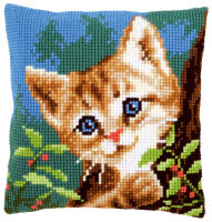 Vervaco PN-0156599 Katze im Baum Kreuzstichkissen