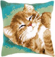 Vervaco PN-0157982 Kreuzstichkissen Katze