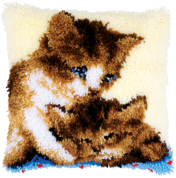 Vervaco PN-0158350 Knüpfkissen Zwei Katzen