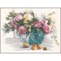 Lanarte PN-0162299 Blumenstrauss in Vase Kreuzstichpackung
