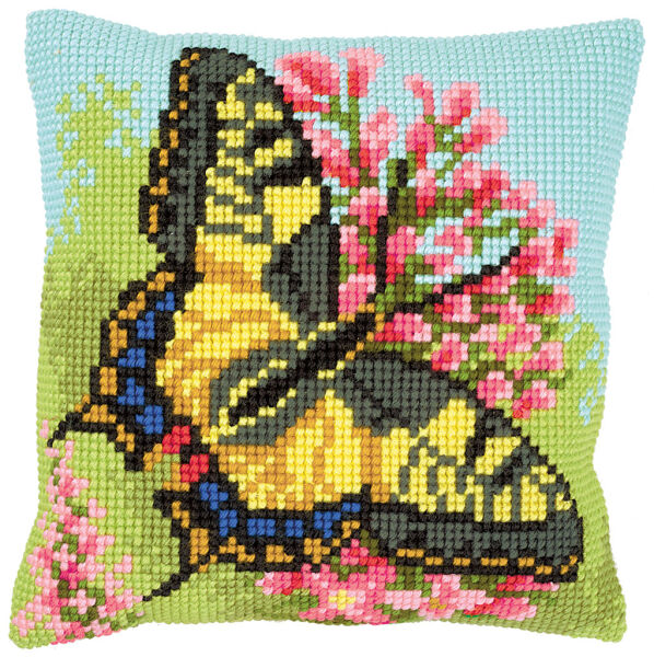 Vervaco PN-0163768 Kreuzstichkissen Schmetterling